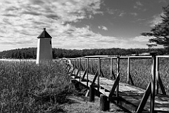 Old Walkway to Doubling Point Range Light Tower -BW